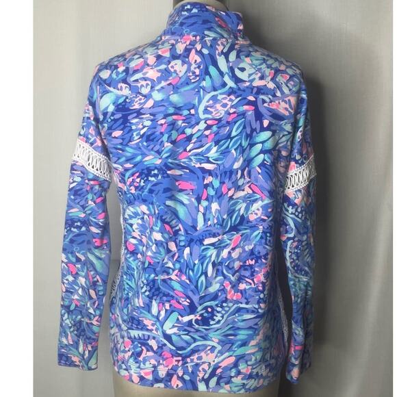 Lilly Pulitzer Jonah Wave 1/4 Zip Popover Size XXS - Picture 4 of 5